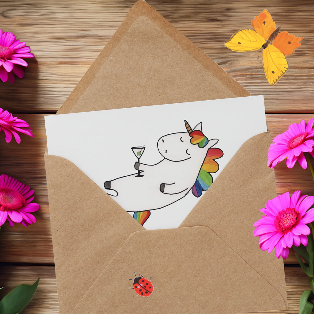 Deluxe Card unicorn cocktail Geburtstagskarte, Karte, Einladungskarte, Grußkarte, Hochzeitskarte, Glückwunschkarte, Klappkarte, Hochwertige Grußkarte, Hochwertige Klappkarte, Einhorn, Einhörner, Einhorn Deko, Unicorn, Feiern, lustig, Caipirinha, Geburtstag, Rum, Freundin, Party, Sekt, Cuba Libre, Spruch, Spaß, witzig, Glitzer