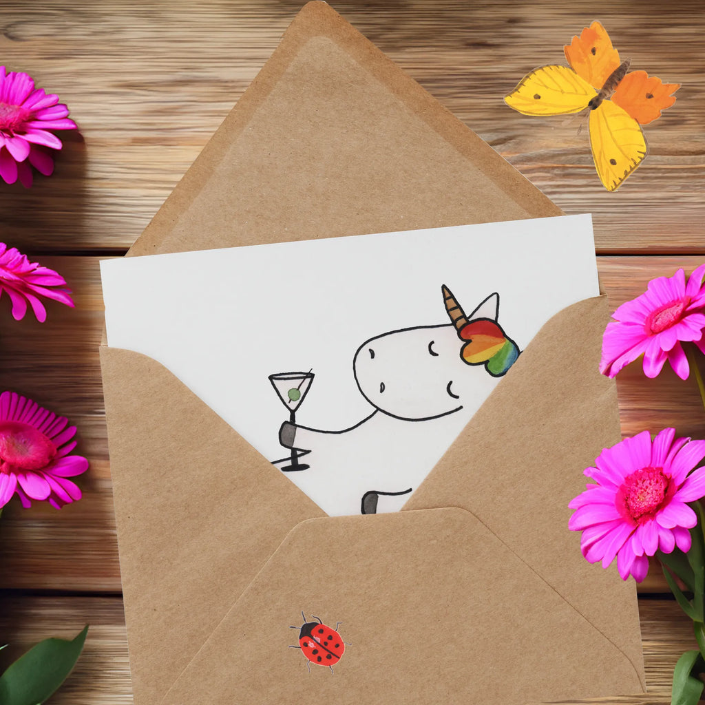 Deluxe Card unicorn cocktail Geburtstagskarte, Karte, Einladungskarte, Grußkarte, Hochzeitskarte, Glückwunschkarte, Klappkarte, Hochwertige Grußkarte, Hochwertige Klappkarte, Einhorn, Einhörner, Einhorn Deko, Unicorn, Feiern, lustig, Caipirinha, Geburtstag, Rum, Freundin, Party, Sekt, Cuba Libre, Spruch, Spaß, witzig, Glitzer