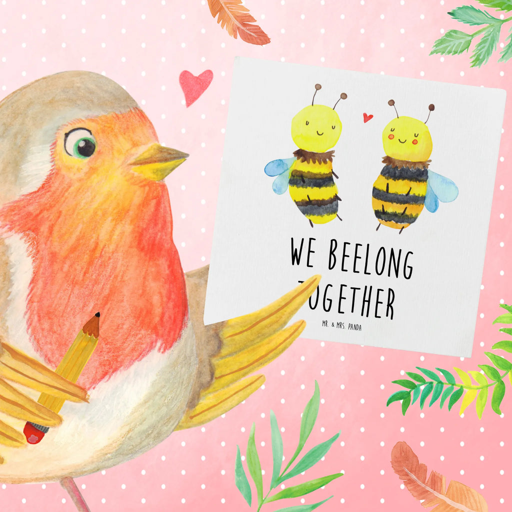 Deluxe Karte Biene Verliebt Hochwertige Grußkarte, Hochzeitskarte, Klappkarte, Einladungskarte, Grußkarte, Hochwertige Klappkarte, Karte, Glückwunschkarte, Geburtstagskarte, Biene, Wespe, Hummel