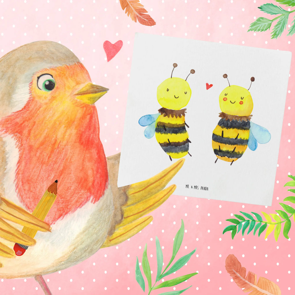 Deluxe Karte Biene Verliebt Hochwertige Grußkarte, Hochzeitskarte, Klappkarte, Einladungskarte, Grußkarte, Hochwertige Klappkarte, Karte, Glückwunschkarte, Geburtstagskarte, Biene, Wespe, Hummel