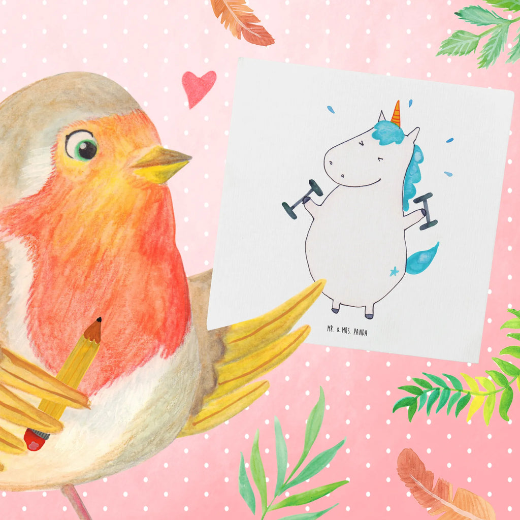 Deluxe Karte Einhorn Fitness Einladungskarte, Glückwunschkarte, Grußkarte, Geburtstagskarte, Hochzeitskarte, Karte, Hochwertige Klappkarte, Hochwertige Grußkarte, Klappkarte, Einhorn, Einhörner, Einhorn Deko, Unicorn, Fitnessstudio, Fitness, Pumpen, Diät, Sport, Sixpack, Abnehmen, Geräte, Gym