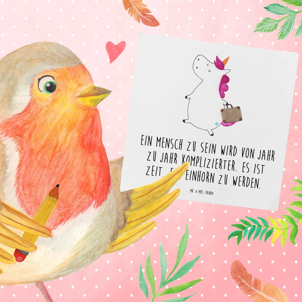 Deluxe Card unicorn Suitcase Glückwunschkarte, Karte, Hochwertige Grußkarte, Einladungskarte, Grußkarte, Hochzeitskarte, Klappkarte, Hochwertige Klappkarte, Geburtstagskarte, Einhorn, Einhörner, Einhorn Deko, Unicorn, witzig, Reise, Verreisen, Spaß, albern, Gepäck, lustig, Abenteuer, unicorn, Erwachsen, Koffer, Kind