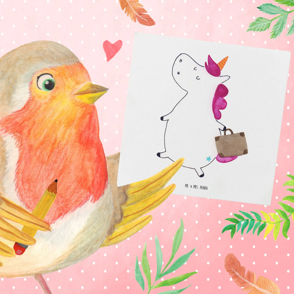 Deluxe Card unicorn Suitcase Glückwunschkarte, Karte, Hochwertige Grußkarte, Einladungskarte, Grußkarte, Hochzeitskarte, Klappkarte, Hochwertige Klappkarte, Geburtstagskarte, Einhorn, Einhörner, Einhorn Deko, Unicorn, witzig, Reise, Verreisen, Spaß, albern, Gepäck, lustig, Abenteuer, unicorn, Erwachsen, Koffer, Kind