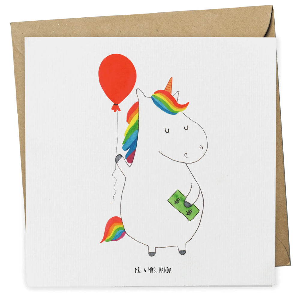 Deluxe Karte Einhorn Luftballon Karte, Glückwunschkarte, Hochzeitskarte, Einladungskarte, Hochwertige Grußkarte, Hochwertige Klappkarte, Grußkarte, Geburtstagskarte, Klappkarte, Einhorn, Einhörner, Einhorn Deko, Unicorn, Luftballon, Geschenk, Geld, Freundin, Freude, Lebenslust