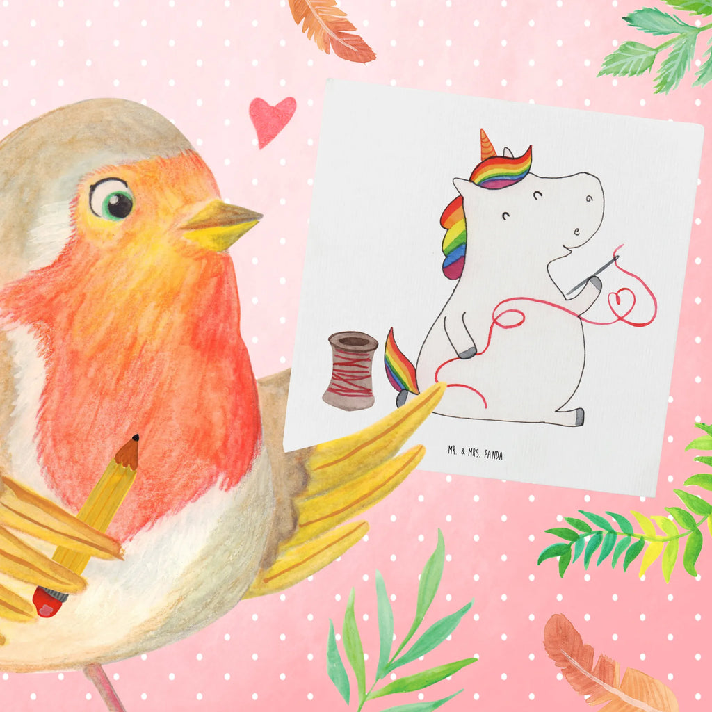Deluxe Card unicorn seamstress Karte, Hochwertige Grußkarte, Hochwertige Klappkarte, Einladungskarte, Hochzeitskarte, Klappkarte, Geburtstagskarte, Glückwunschkarte, Grußkarte, Einhorn, Einhörner, Einhorn Deko, Unicorn, Nähzimmer, Näherin, nähen, Freundin, basteln, Häkeln, Mädchen, Stricken