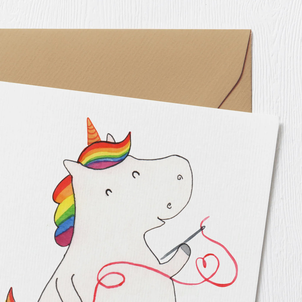 Deluxe Card unicorn seamstress Karte, Hochwertige Grußkarte, Hochwertige Klappkarte, Einladungskarte, Hochzeitskarte, Klappkarte, Geburtstagskarte, Glückwunschkarte, Grußkarte, Einhorn, Einhörner, Einhorn Deko, Unicorn, Nähzimmer, Näherin, nähen, Freundin, basteln, Häkeln, Mädchen, Stricken