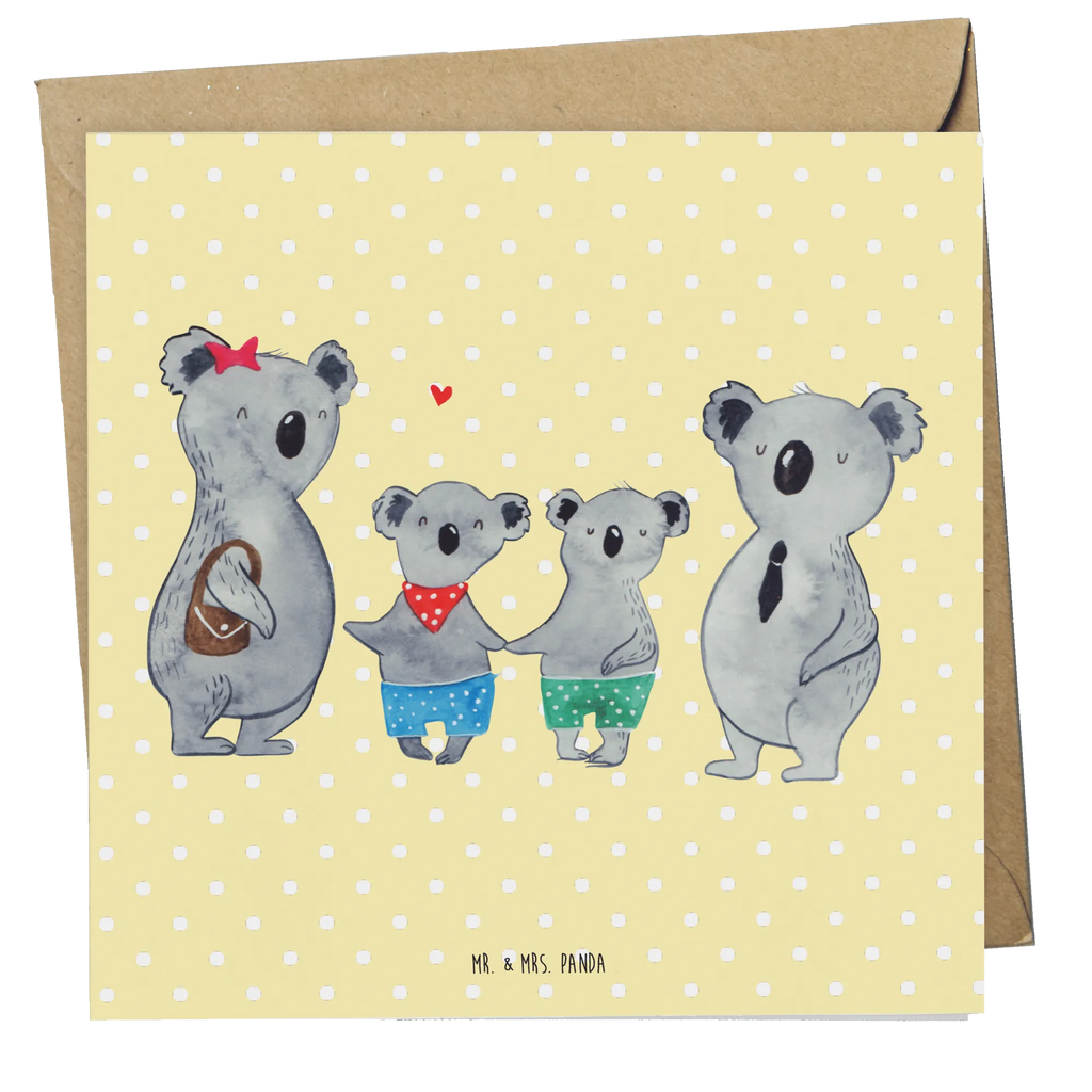 Deluxe Karte Koala Familie zwei Geburtstagskarte, Hochwertige Klappkarte, Karte, Glückwunschkarte, Grußkarte, Hochzeitskarte, Klappkarte, Einladungskarte, Hochwertige Grußkarte, Familie, Vatertag, Muttertag, Bruder, Schwester, Mama, Papa, Oma, Opa, Familienzeit, Koalabär, Familienleben, Koala, beste Familie, Koalafamilie, Lieblingsfamilie