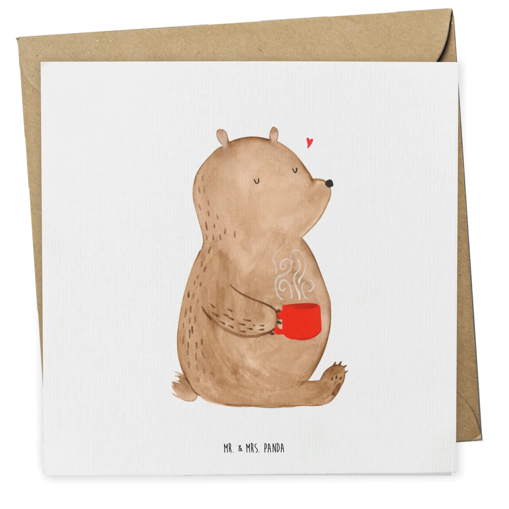Deluxe Karte Bär Morgenkaffee Hochwertige Grußkarte, Klappkarte, Karte, Grußkarte, Hochzeitskarte, Einladungskarte, Hochwertige Klappkarte, Glückwunschkarte, Geburtstagskarte, Liebe, Partner, Freund, Freundin, Ehemann, Ehefrau, Heiraten, Verlobung, Heiratsantrag, Liebesgeschenk, Jahrestag, Hocheitstag, Geschenk für Freundin, für Männer, Liebesbeweis, Geschenk für Frauen, für Ehemann, Valentinstag, Hochzeitstag, Mitbringsel, Geschenk für Partner