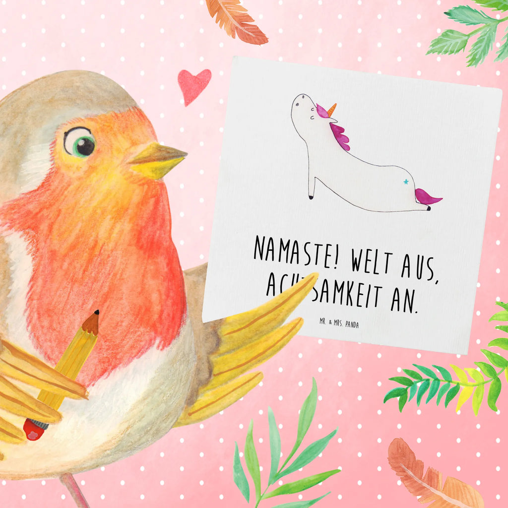 Deluxe Card unicorn yoga Hochwertige Grußkarte, Karte, Geburtstagskarte, Klappkarte, Hochzeitskarte, Einladungskarte, Hochwertige Klappkarte, Grußkarte, Glückwunschkarte, Einhorn, Einhörner, Einhorn Deko, Unicorn, lustig, Joga, witzig, Sport, süß, Yoga, Yogamatte, Namaste, Achtsamkeit, Entspannung