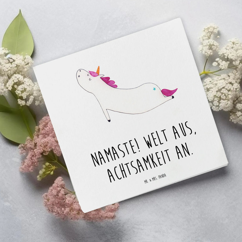 Deluxe Card unicorn yoga Hochwertige Grußkarte, Karte, Geburtstagskarte, Klappkarte, Hochzeitskarte, Einladungskarte, Hochwertige Klappkarte, Grußkarte, Glückwunschkarte, Einhorn, Einhörner, Einhorn Deko, Unicorn, lustig, Joga, witzig, Sport, süß, Yoga, Yogamatte, Namaste, Achtsamkeit, Entspannung