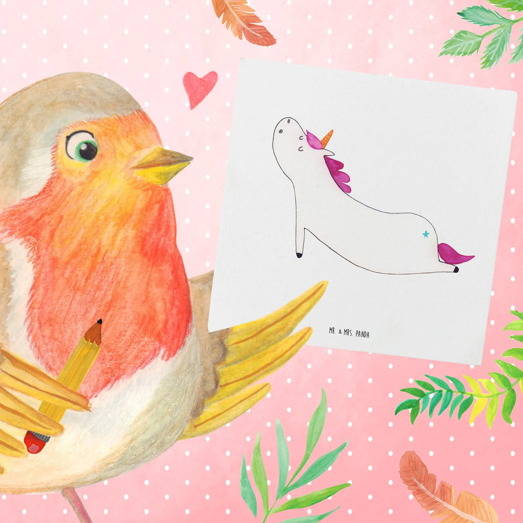 Deluxe Card unicorn yoga Hochwertige Grußkarte, Karte, Geburtstagskarte, Klappkarte, Hochzeitskarte, Einladungskarte, Hochwertige Klappkarte, Grußkarte, Glückwunschkarte, Einhorn, Einhörner, Einhorn Deko, Unicorn, lustig, Joga, witzig, Sport, süß, Yoga, Yogamatte, Namaste, Achtsamkeit, Entspannung