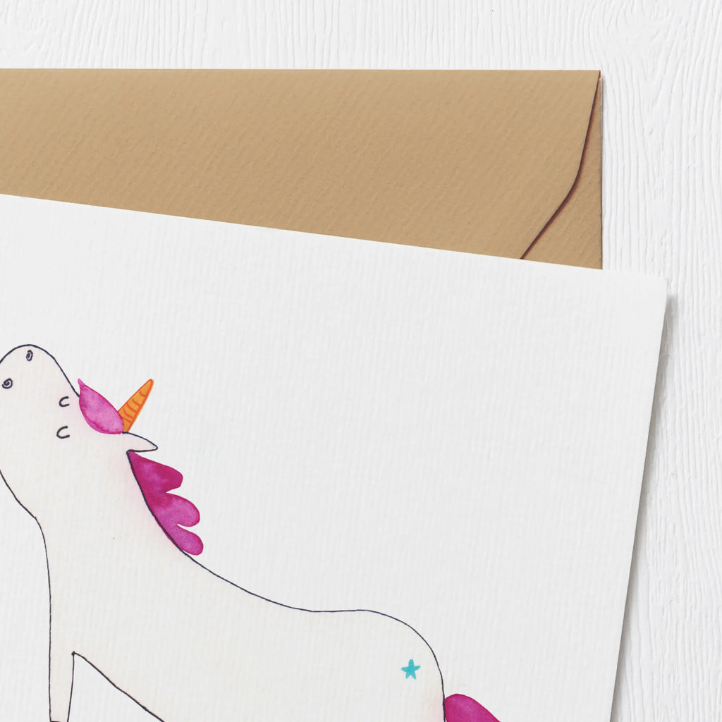 Deluxe Card unicorn yoga Hochwertige Grußkarte, Karte, Geburtstagskarte, Klappkarte, Hochzeitskarte, Einladungskarte, Hochwertige Klappkarte, Grußkarte, Glückwunschkarte, Einhorn, Einhörner, Einhorn Deko, Unicorn, lustig, Joga, witzig, Sport, süß, Yoga, Yogamatte, Namaste, Achtsamkeit, Entspannung