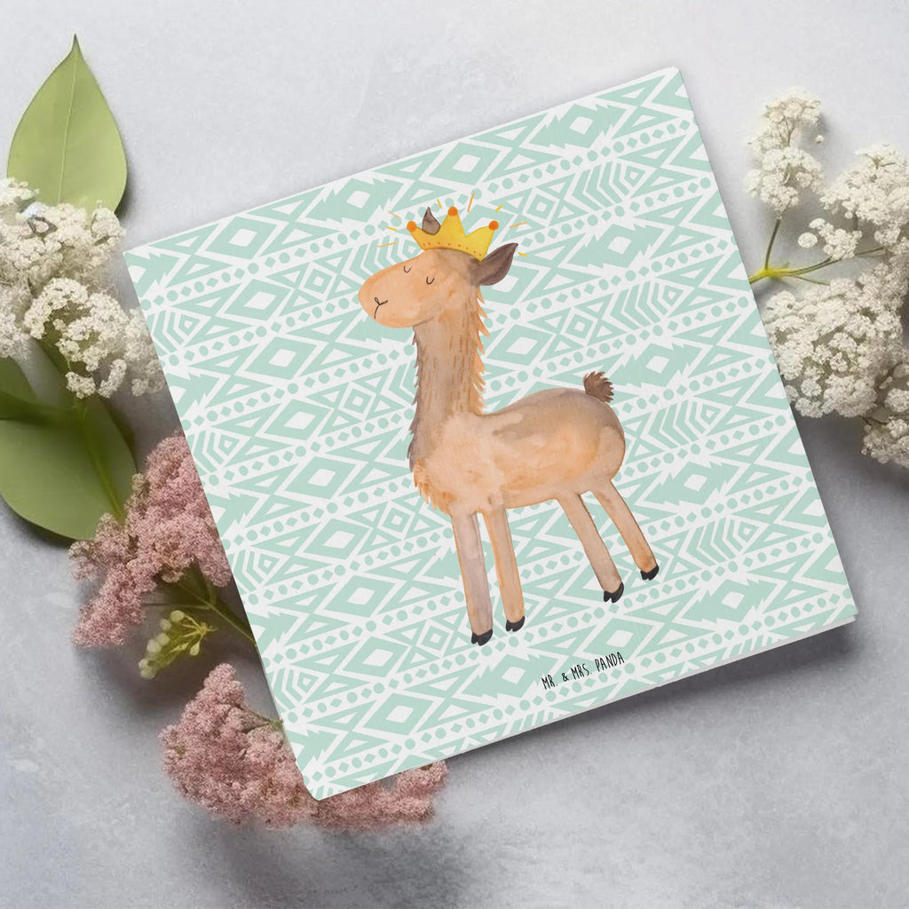 Deluxe Karte Lama König Hochwertige Klappkarte, Karte, Glückwunschkarte, Hochwertige Grußkarte, Geburtstagskarte, Hochzeitskarte, Grußkarte, Einladungskarte, Klappkarte, Lama, Alpaka, Chef, Vorgesetzter, Papa, Abi, Abitur, Lamas, Mama, Kollegin, Büro Kollege, König, Freundin, Königin