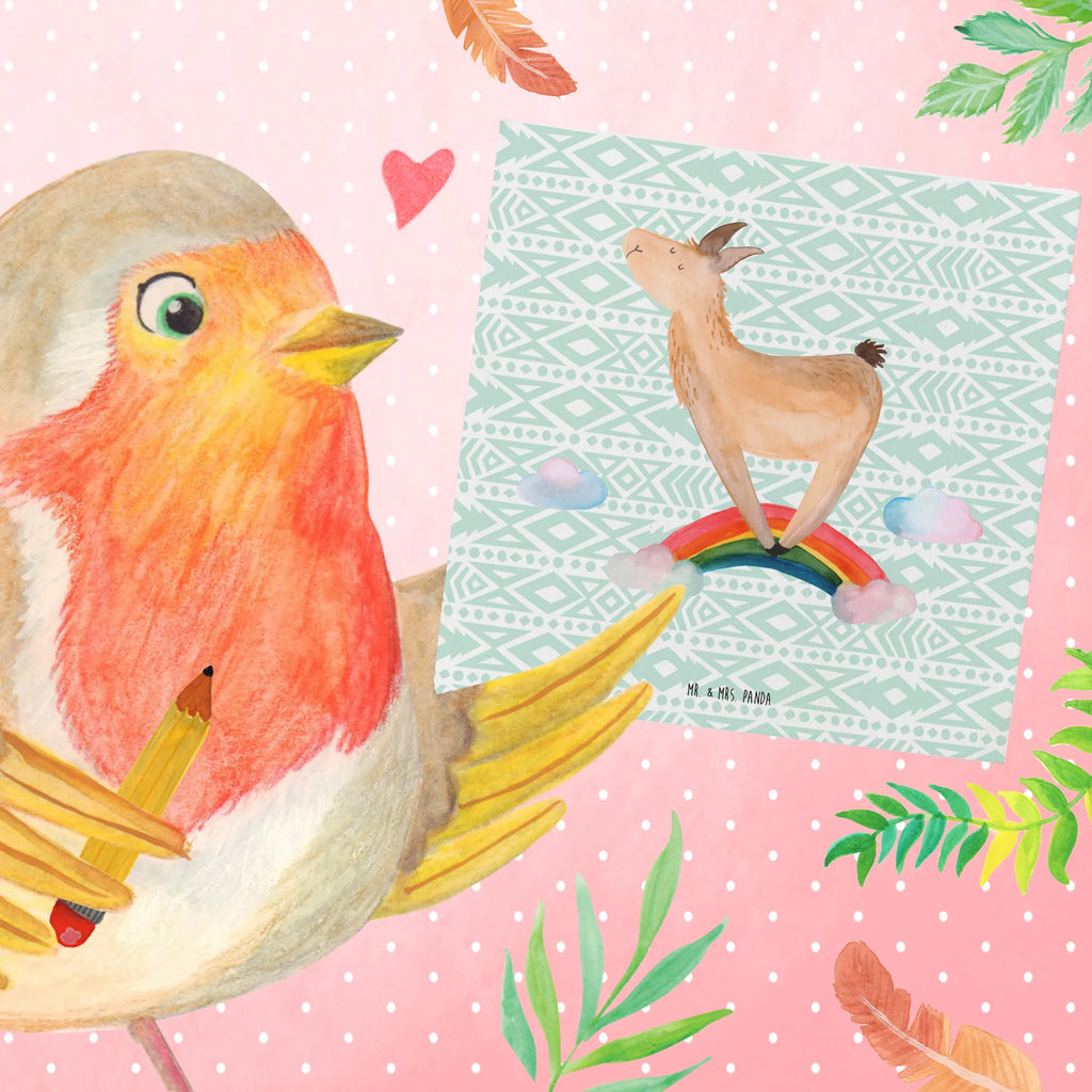 Deluxe Karte Lama Regenbogen Klappkarte, Hochzeitskarte, Hochwertige Klappkarte, Grußkarte, Karte, Einladungskarte, Hochwertige Grußkarte, Geburtstagskarte, Glückwunschkarte, Lama, Alpaka, Hobby, Außenseiter, Haters gonna hate, Freiheit, Lamas, Regenbogen, Wolkenland, Haters, Schule, Abi, Selbstständig