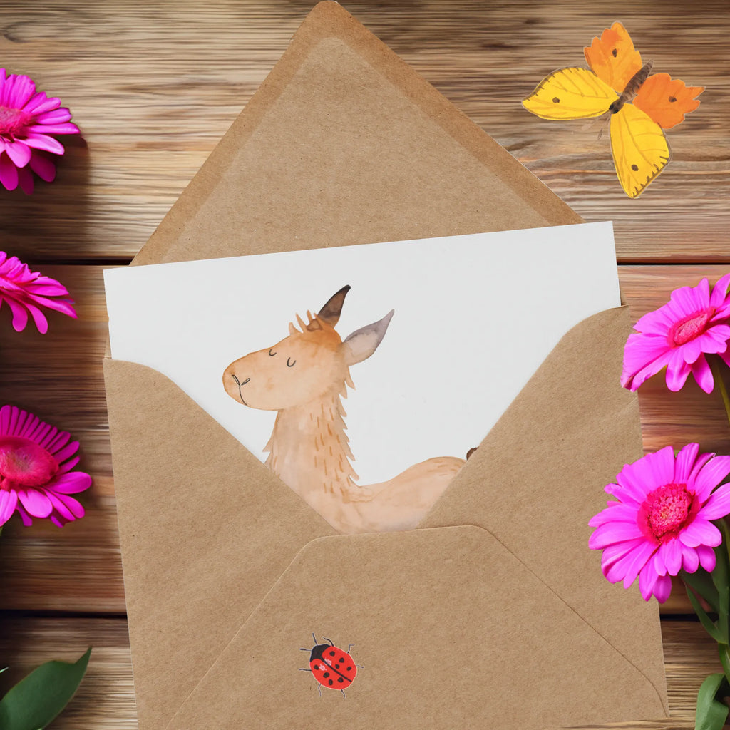 Deluxe Karte Lama Springen Klappkarte, Hochwertige Klappkarte, Glückwunschkarte, Karte, Hochzeitskarte, Hochwertige Grußkarte, Grußkarte, Einladungskarte, Geburtstagskarte, Lama, Alpaka, Start, Prüfung, Freundin, Glück, Happy day, guten Morgen, Liebeskummer, Abitur, Lieblingstag, fröhlich, Lamas, Neustart