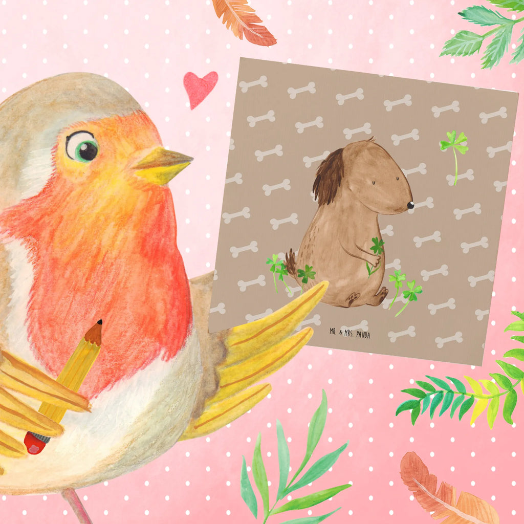 Karta Deluxe pies koniczyna Hochzeitskarte, Einladungskarte, Karte, Geburtstagskarte, Hochwertige Grußkarte, Glückwunschkarte, Hochwertige Klappkarte, Grußkarte, Klappkarte, Hund, Hundemotiv, Haustier, Hunderasse, Tierliebhaber, Hundebesitzer, Sprüche, Neuanfang, Tagträume, Glücksbringer, Geschenk, Selbstliebe, Motivation, Achtsamkeit, Kleeblatt, Glück