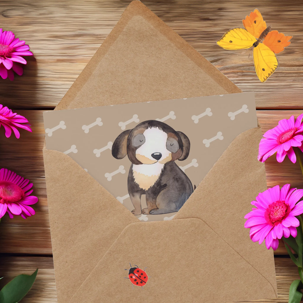 Deluxe Card Dog Relax Hochzeitskarte, Glückwunschkarte, Klappkarte, Grußkarte, Hochwertige Klappkarte, Hochwertige Grußkarte, Karte, Einladungskarte, Geburtstagskarte, Hund, Hundemotiv, Haustier, Hunderasse, Tierliebhaber, Hundebesitzer, Sprüche, Hundeliebe, schwarzer Hund, Hundeglück, Liebe