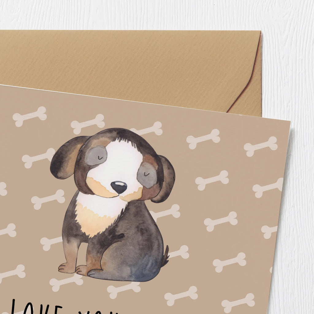 Deluxe Card Dog Relax Hochzeitskarte, Glückwunschkarte, Klappkarte, Grußkarte, Hochwertige Klappkarte, Hochwertige Grußkarte, Karte, Einladungskarte, Geburtstagskarte, Hund, Hundemotiv, Haustier, Hunderasse, Tierliebhaber, Hundebesitzer, Sprüche, Hundeliebe, schwarzer Hund, Hundeglück, Liebe