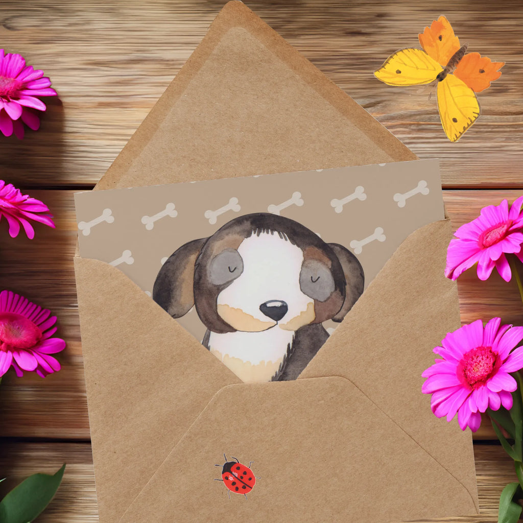 Deluxe Card Dog Relax Hochzeitskarte, Glückwunschkarte, Klappkarte, Grußkarte, Hochwertige Klappkarte, Hochwertige Grußkarte, Karte, Einladungskarte, Geburtstagskarte, Hund, Hundemotiv, Haustier, Hunderasse, Tierliebhaber, Hundebesitzer, Sprüche, Hundeliebe, schwarzer Hund, Hundeglück, Liebe