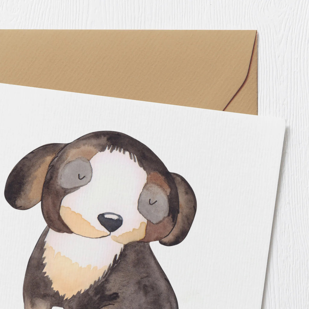 Deluxe Card Dog Relax Hochzeitskarte, Glückwunschkarte, Klappkarte, Grußkarte, Hochwertige Klappkarte, Hochwertige Grußkarte, Karte, Einladungskarte, Geburtstagskarte, Hund, Hundemotiv, Haustier, Hunderasse, Tierliebhaber, Hundebesitzer, Sprüche, Hundeliebe, schwarzer Hund, Hundeglück, Liebe