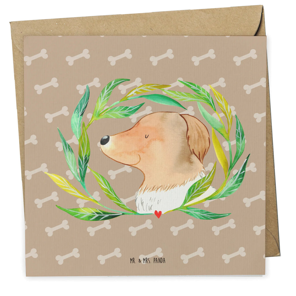 Deluxe Karte Hund Blumen Geburtstagskarte, Karte, Klappkarte, Grußkarte, Hochwertige Grußkarte, Einladungskarte, Hochzeitskarte, Glückwunschkarte, Hochwertige Klappkarte, Hund, Hundemotiv, Haustier, Hunderasse, Tierliebhaber, Hundebesitzer, Sprüche, Ranke, Hundeliebe, Therapie, Hundeglück, Selbsttherapie, Hunde