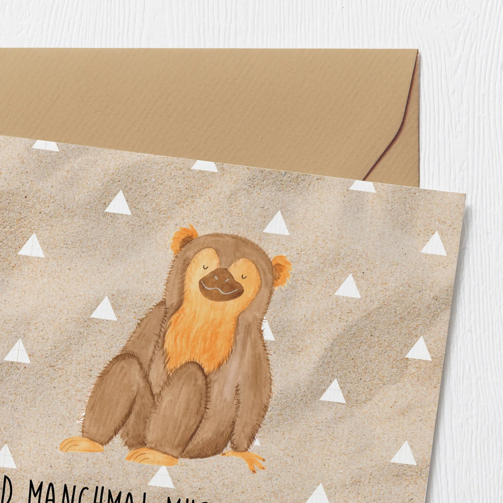 Deluxe Card Monkey Glückwunschkarte, Hochwertige Grußkarte, Geburtstagskarte, Hochwertige Klappkarte, Grußkarte, Karte, Einladungskarte, Hochzeitskarte, Klappkarte, Afrika, Wildtiere, Respekt, Selbstbewusstsein, Selbstachtung, Selfcare, Äffchen, Affe, Liebe, Selbstliebe, Motivation, Affen
