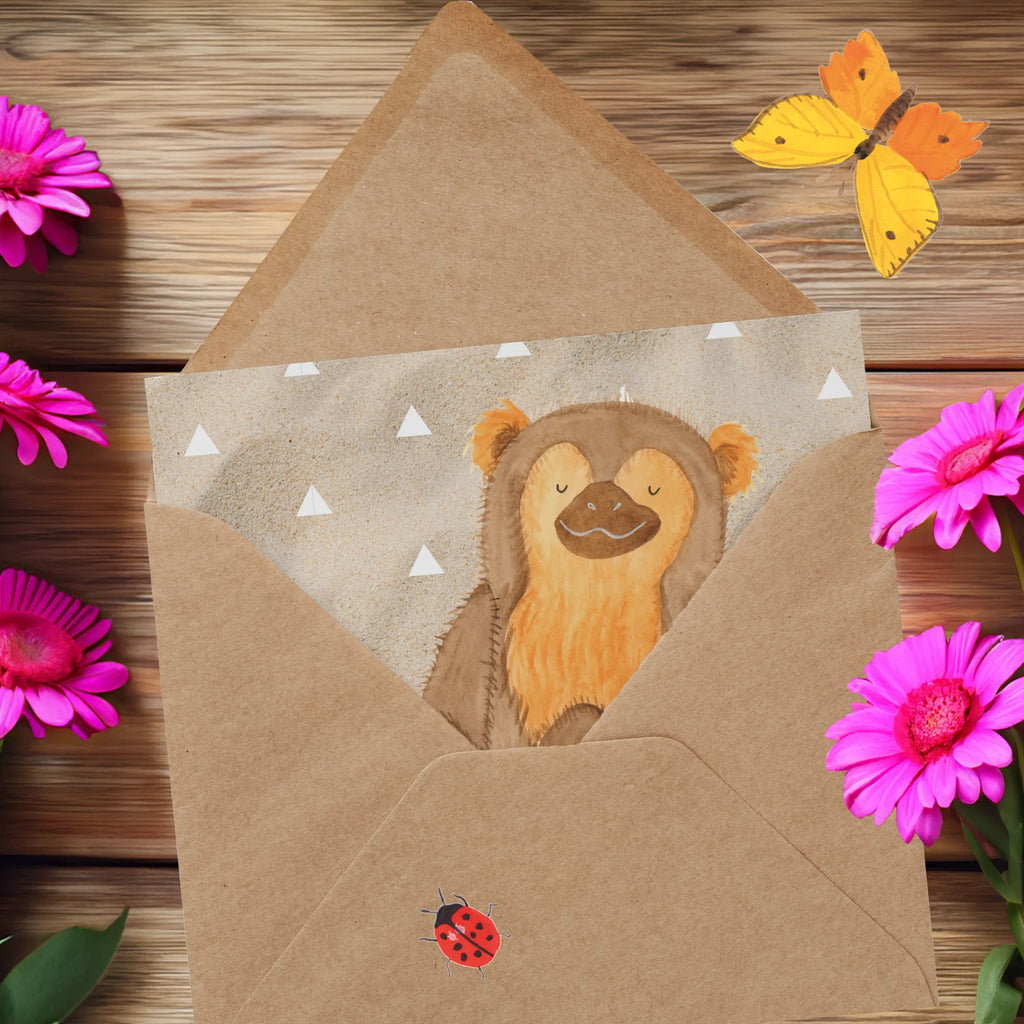 Deluxe Card Monkey Glückwunschkarte, Hochwertige Grußkarte, Geburtstagskarte, Hochwertige Klappkarte, Grußkarte, Karte, Einladungskarte, Hochzeitskarte, Klappkarte, Afrika, Wildtiere, Respekt, Selbstbewusstsein, Selbstachtung, Selfcare, Äffchen, Affe, Liebe, Selbstliebe, Motivation, Affen