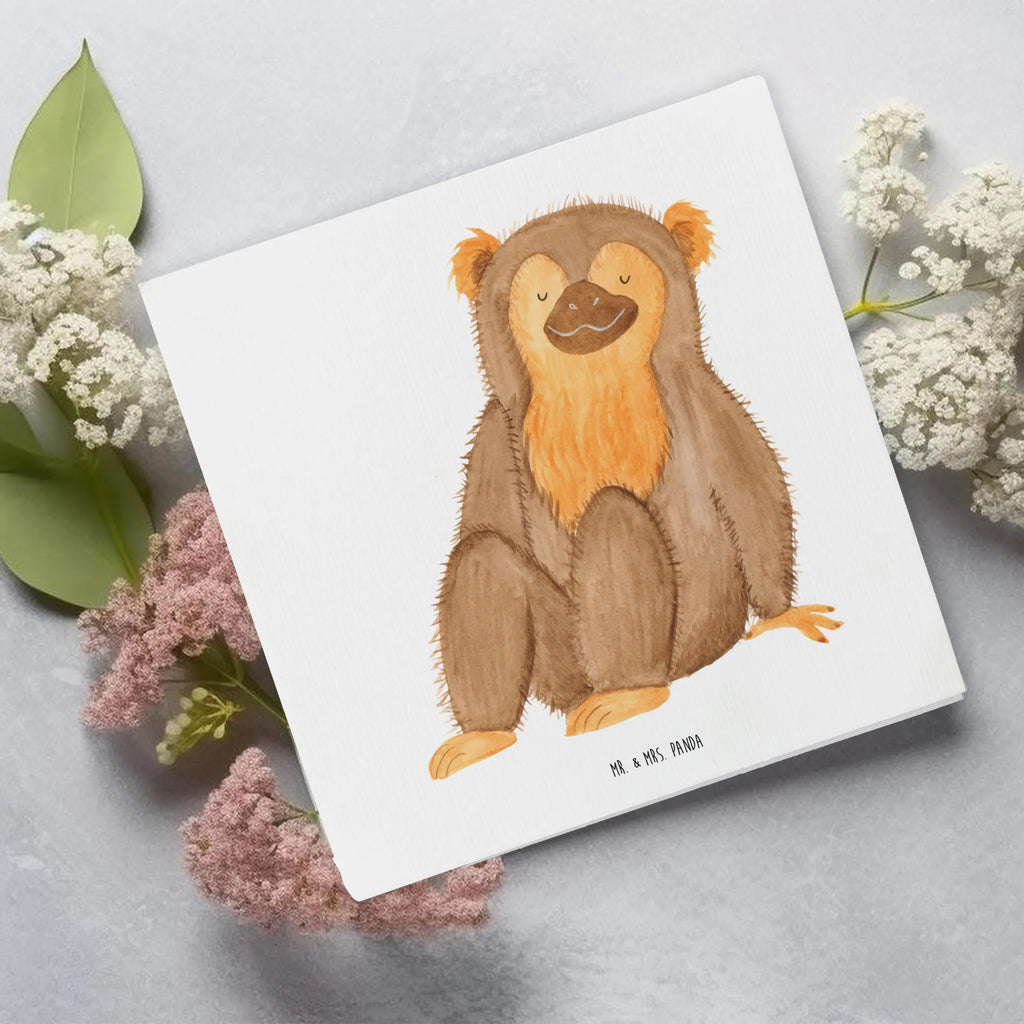 Deluxe Card Monkey Glückwunschkarte, Hochwertige Grußkarte, Geburtstagskarte, Hochwertige Klappkarte, Grußkarte, Karte, Einladungskarte, Hochzeitskarte, Klappkarte, Afrika, Wildtiere, Respekt, Selbstbewusstsein, Selbstachtung, Selfcare, Äffchen, Affe, Liebe, Selbstliebe, Motivation, Affen