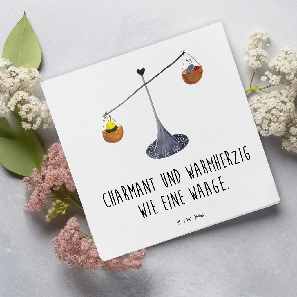 Deluxe Card Star sign Scale Klappkarte, Karte, Einladungskarte, Grußkarte, Glückwunschkarte, Hochwertige Klappkarte, Geburtstagskarte, Hochwertige Grußkarte, Hochzeitskarte, Tierkreiszeichen, Sternzeichen, Horoskop, Astrologie, Aszendent, Geschenk September, Waage, Geschenk Oktober, Waage Geschenk, Waage Sternzeichen, Biene, Geburtstag Oktober, Gleichgewicht, Marienkäfer, Hummel, Geburtstag September