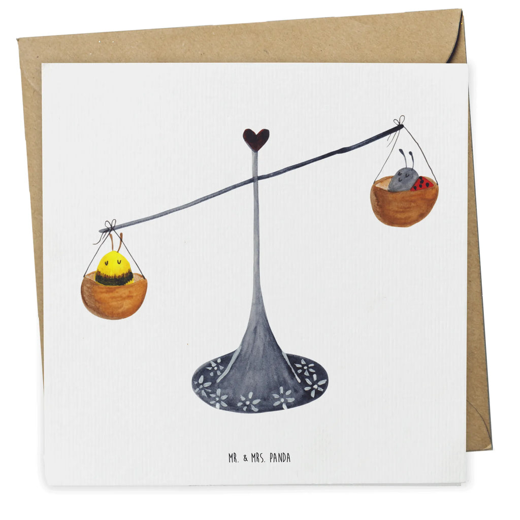 Deluxe Card Star sign Scale Klappkarte, Karte, Einladungskarte, Grußkarte, Glückwunschkarte, Hochwertige Klappkarte, Geburtstagskarte, Hochwertige Grußkarte, Hochzeitskarte, Tierkreiszeichen, Sternzeichen, Horoskop, Astrologie, Aszendent, Geschenk September, Waage, Geschenk Oktober, Waage Geschenk, Waage Sternzeichen, Biene, Geburtstag Oktober, Gleichgewicht, Marienkäfer, Hummel, Geburtstag September