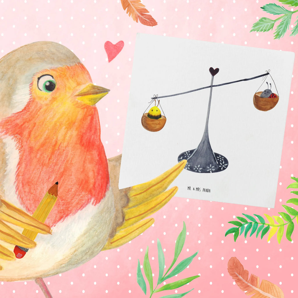 Deluxe Card Star sign Scale Klappkarte, Karte, Einladungskarte, Grußkarte, Glückwunschkarte, Hochwertige Klappkarte, Geburtstagskarte, Hochwertige Grußkarte, Hochzeitskarte, Tierkreiszeichen, Sternzeichen, Horoskop, Astrologie, Aszendent, Geschenk September, Waage, Geschenk Oktober, Waage Geschenk, Waage Sternzeichen, Biene, Geburtstag Oktober, Gleichgewicht, Marienkäfer, Hummel, Geburtstag September