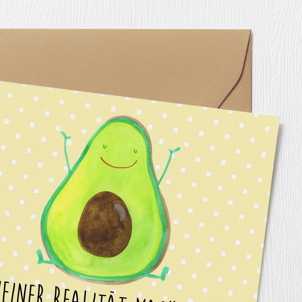 Deluxe Karte Avocado Glücklich Karte, Hochzeitskarte, Hochwertige Grußkarte, Grußkarte, Hochwertige Klappkarte, Geburtstagskarte, Glückwunschkarte, Klappkarte, Einladungskarte, Avocado, Veggie, Vegan, Gesund, Chaos
