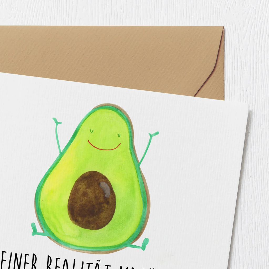 Deluxe Karte Avocado Glücklich Karte, Hochzeitskarte, Hochwertige Grußkarte, Grußkarte, Hochwertige Klappkarte, Geburtstagskarte, Glückwunschkarte, Klappkarte, Einladungskarte, Avocado, Veggie, Vegan, Gesund, Chaos