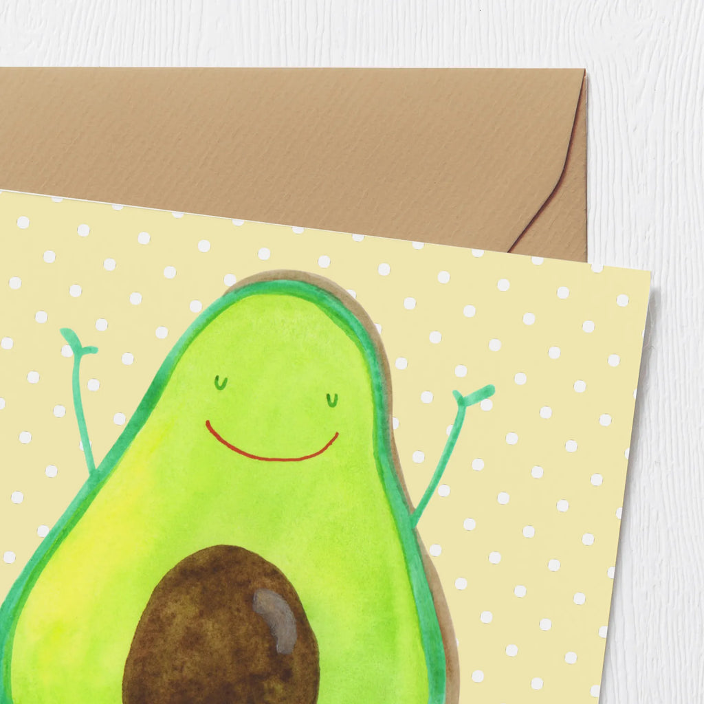 Deluxe Karte Avocado Glücklich Karte, Hochzeitskarte, Hochwertige Grußkarte, Grußkarte, Hochwertige Klappkarte, Geburtstagskarte, Glückwunschkarte, Klappkarte, Einladungskarte, Avocado, Veggie, Vegan, Gesund, Chaos
