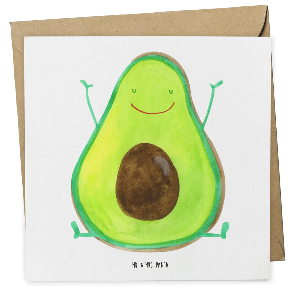Deluxe Karte Avocado Glücklich Karte, Hochzeitskarte, Hochwertige Grußkarte, Grußkarte, Hochwertige Klappkarte, Geburtstagskarte, Glückwunschkarte, Klappkarte, Einladungskarte, Avocado, Veggie, Vegan, Gesund, Chaos