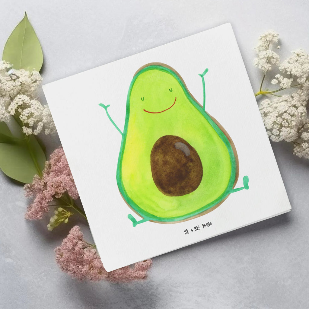 Deluxe Karte Avocado Glücklich Karte, Hochzeitskarte, Hochwertige Grußkarte, Grußkarte, Hochwertige Klappkarte, Geburtstagskarte, Glückwunschkarte, Klappkarte, Einladungskarte, Avocado, Veggie, Vegan, Gesund, Chaos