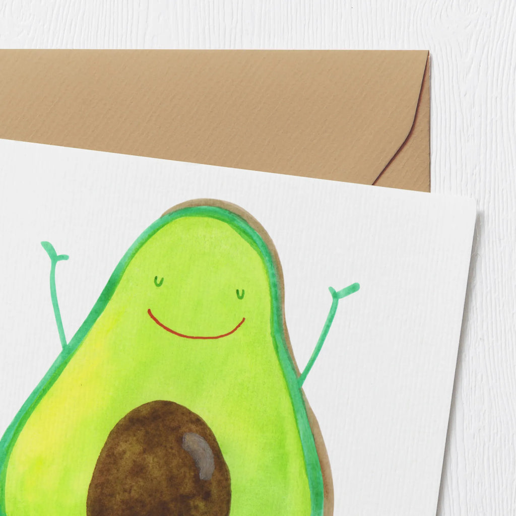 Deluxe Karte Avocado Glücklich Karte, Hochzeitskarte, Hochwertige Grußkarte, Grußkarte, Hochwertige Klappkarte, Geburtstagskarte, Glückwunschkarte, Klappkarte, Einladungskarte, Avocado, Veggie, Vegan, Gesund, Chaos