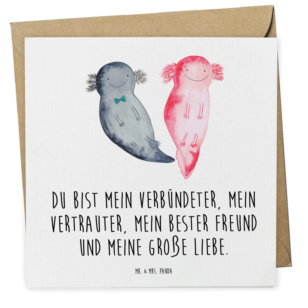 Deluxe Karte Axolotl Freundin Geburtstagskarte, Einladungskarte, Hochzeitskarte, Karte, Grußkarte, Hochwertige Grußkarte, Glückwunschkarte, Klappkarte, Hochwertige Klappkarte, Axolotl, Molch, Liebesbeweis, große Liebe, Freund, Ehemann, Verlobter, Lurche, Schwanzlurch, Jahrestag, Liebe, Lurch, Valentinstag, Axolot