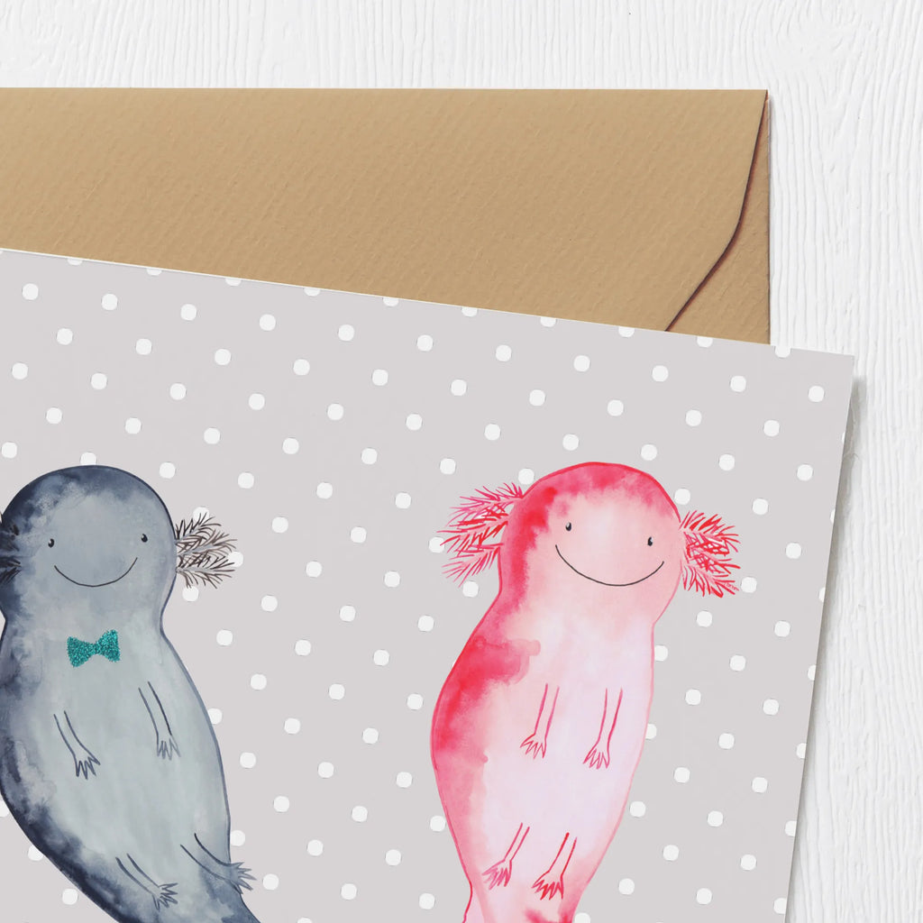 Deluxe Karte Axolotl Freundin Geburtstagskarte, Einladungskarte, Hochzeitskarte, Karte, Grußkarte, Hochwertige Grußkarte, Glückwunschkarte, Klappkarte, Hochwertige Klappkarte, Axolotl, Molch, Liebesbeweis, große Liebe, Freund, Ehemann, Verlobter, Lurche, Schwanzlurch, Jahrestag, Liebe, Lurch, Valentinstag, Axolot