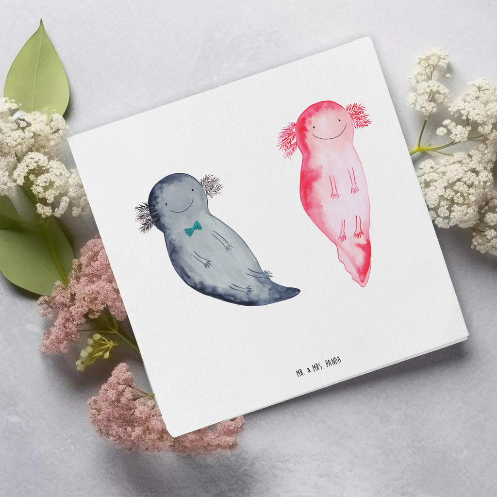 Deluxe Karte Axolotl Freundin Geburtstagskarte, Einladungskarte, Hochzeitskarte, Karte, Grußkarte, Hochwertige Grußkarte, Glückwunschkarte, Klappkarte, Hochwertige Klappkarte, Axolotl, Molch, Liebesbeweis, große Liebe, Freund, Ehemann, Verlobter, Lurche, Schwanzlurch, Jahrestag, Liebe, Lurch, Valentinstag, Axolot