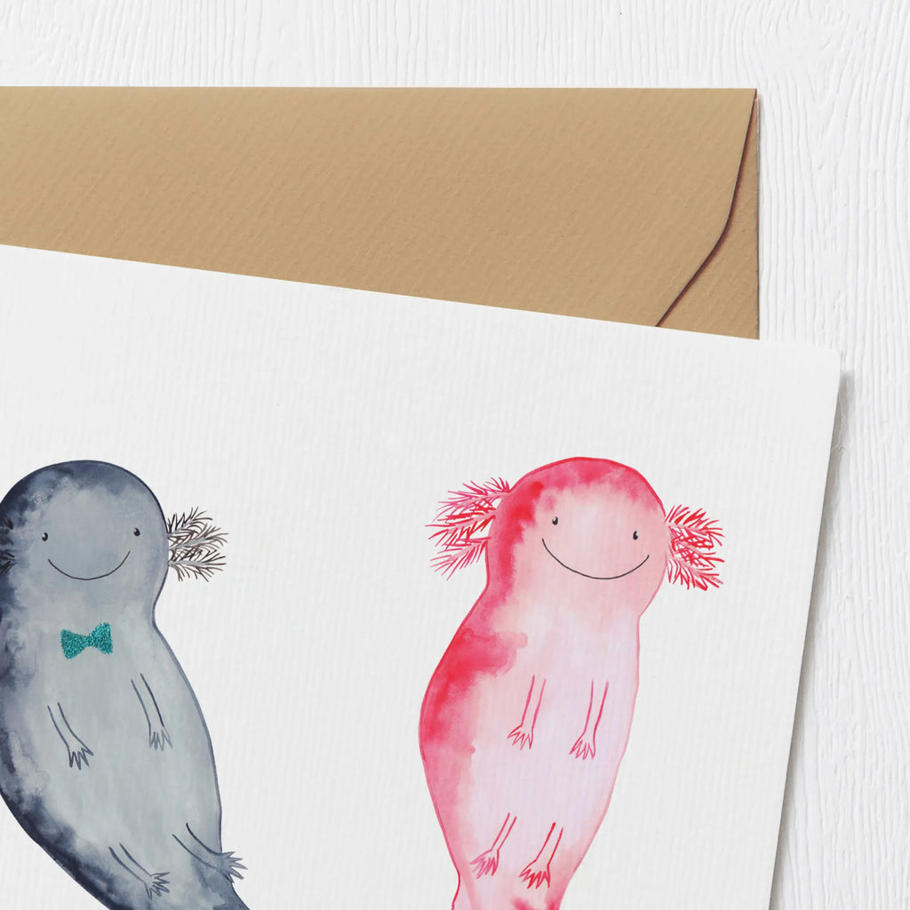 Deluxe Karte Axolotl Freundin Geburtstagskarte, Einladungskarte, Hochzeitskarte, Karte, Grußkarte, Hochwertige Grußkarte, Glückwunschkarte, Klappkarte, Hochwertige Klappkarte, Axolotl, Molch, Liebesbeweis, große Liebe, Freund, Ehemann, Verlobter, Lurche, Schwanzlurch, Jahrestag, Liebe, Lurch, Valentinstag, Axolot