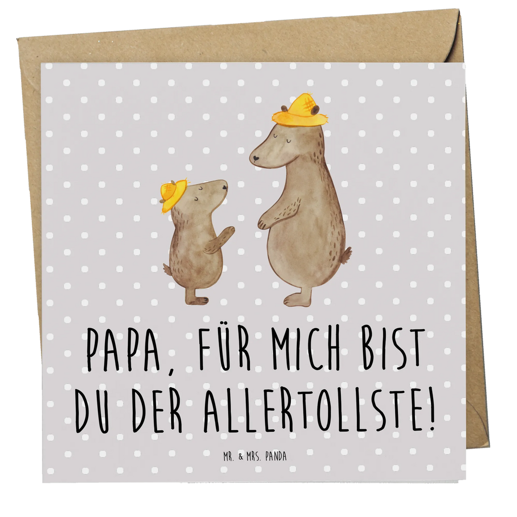 Deluxe Card Bears with hats Geburtstagskarte, Einladungskarte, Glückwunschkarte, Klappkarte, Hochzeitskarte, Hochwertige Klappkarte, Karte, Hochwertige Grußkarte, Grußkarte, Familie, Vatertag, Muttertag, Bruder, Schwester, Mama, Papa, Oma, Opa, Paps, Bär, Söhne, Sohn, Family, Vater-Sohn, Dad, Kind, Lieblingsmensch, Papi, Daddy, Vorbild, Bären, Vater, Kinder