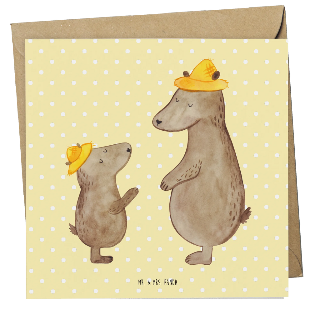 Deluxe Card Bears with hats Geburtstagskarte, Einladungskarte, Glückwunschkarte, Klappkarte, Hochzeitskarte, Hochwertige Klappkarte, Karte, Hochwertige Grußkarte, Grußkarte, Familie, Vatertag, Muttertag, Bruder, Schwester, Mama, Papa, Oma, Opa, Paps, Bär, Söhne, Sohn, Family, Vater-Sohn, Dad, Kind, Lieblingsmensch, Papi, Daddy, Vorbild, Bären, Vater, Kinder