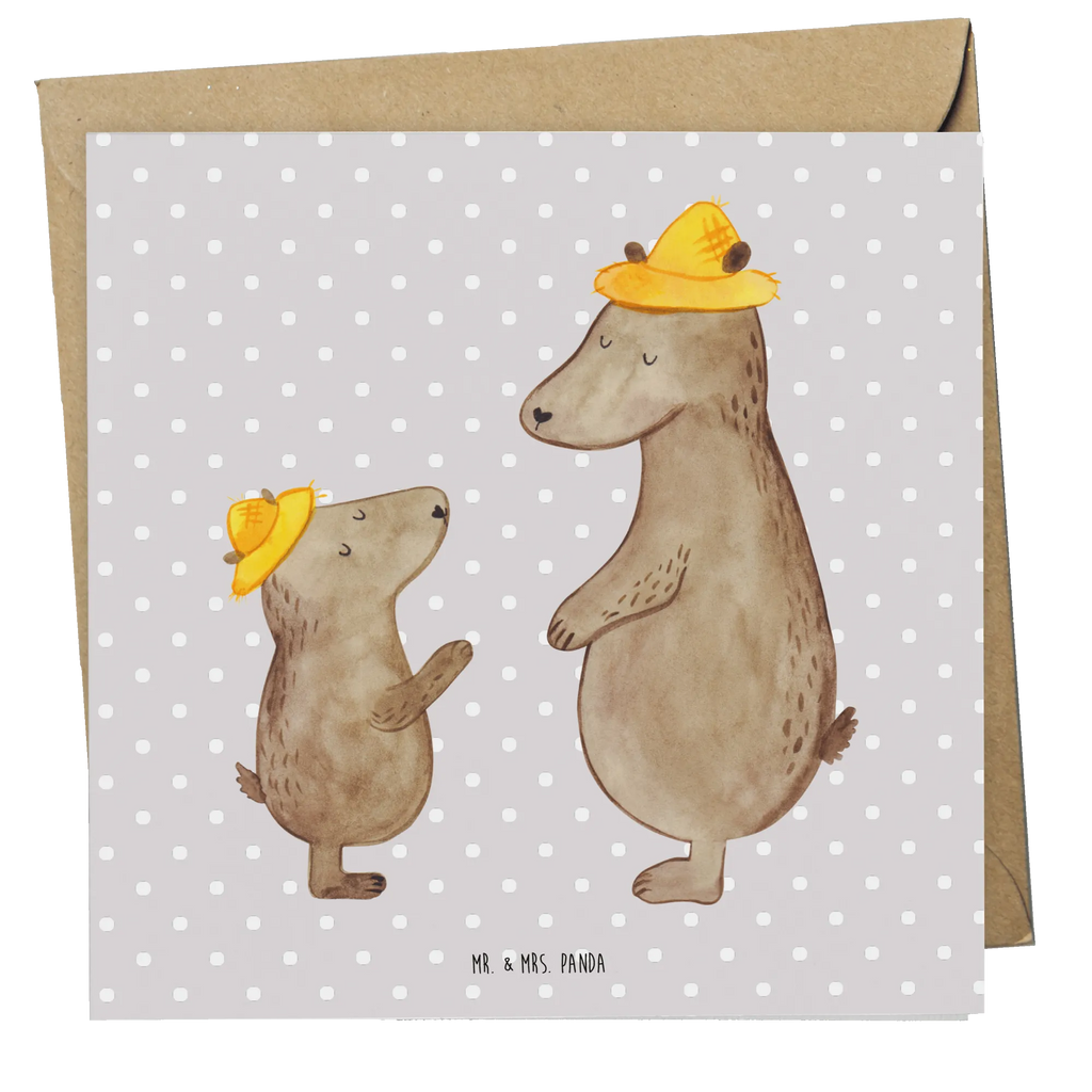 Deluxe Card Bears with hats Geburtstagskarte, Einladungskarte, Glückwunschkarte, Klappkarte, Hochzeitskarte, Hochwertige Klappkarte, Karte, Hochwertige Grußkarte, Grußkarte, Familie, Vatertag, Muttertag, Bruder, Schwester, Mama, Papa, Oma, Opa, Paps, Bär, Söhne, Sohn, Family, Vater-Sohn, Dad, Kind, Lieblingsmensch, Papi, Daddy, Vorbild, Bären, Vater, Kinder