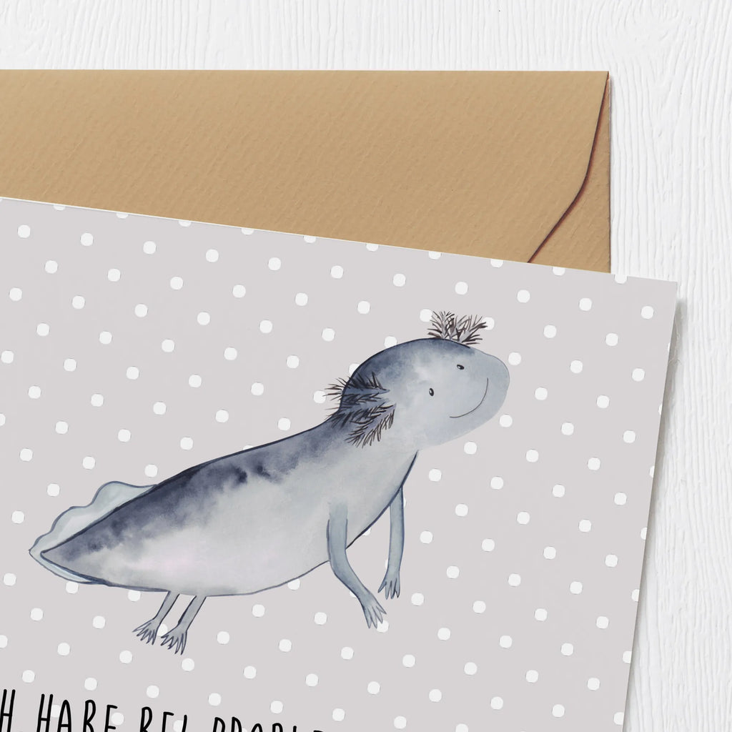 Deluxe Card axolotl To swim Karte, Einladungskarte, Geburtstagskarte, Glückwunschkarte, Hochwertige Klappkarte, Grußkarte, Hochwertige Grußkarte, Hochzeitskarte, Klappkarte, Axolotl, Molch, Lurch, Probleme, Lurche, Axolot, Lösungen, Motivation, Problem, Schwanzlurch