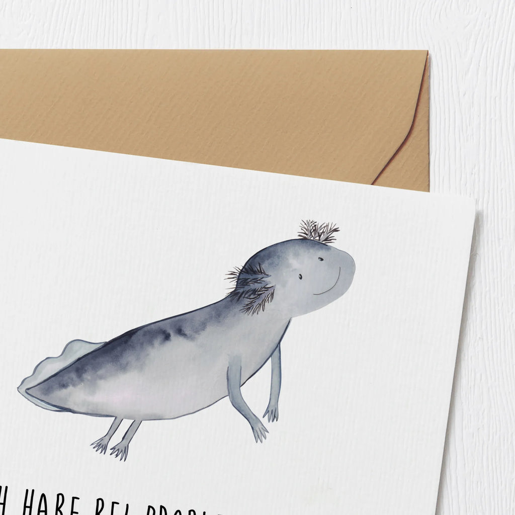 Deluxe Card axolotl To swim Karte, Einladungskarte, Geburtstagskarte, Glückwunschkarte, Hochwertige Klappkarte, Grußkarte, Hochwertige Grußkarte, Hochzeitskarte, Klappkarte, Axolotl, Molch, Lurch, Probleme, Lurche, Axolot, Lösungen, Motivation, Problem, Schwanzlurch