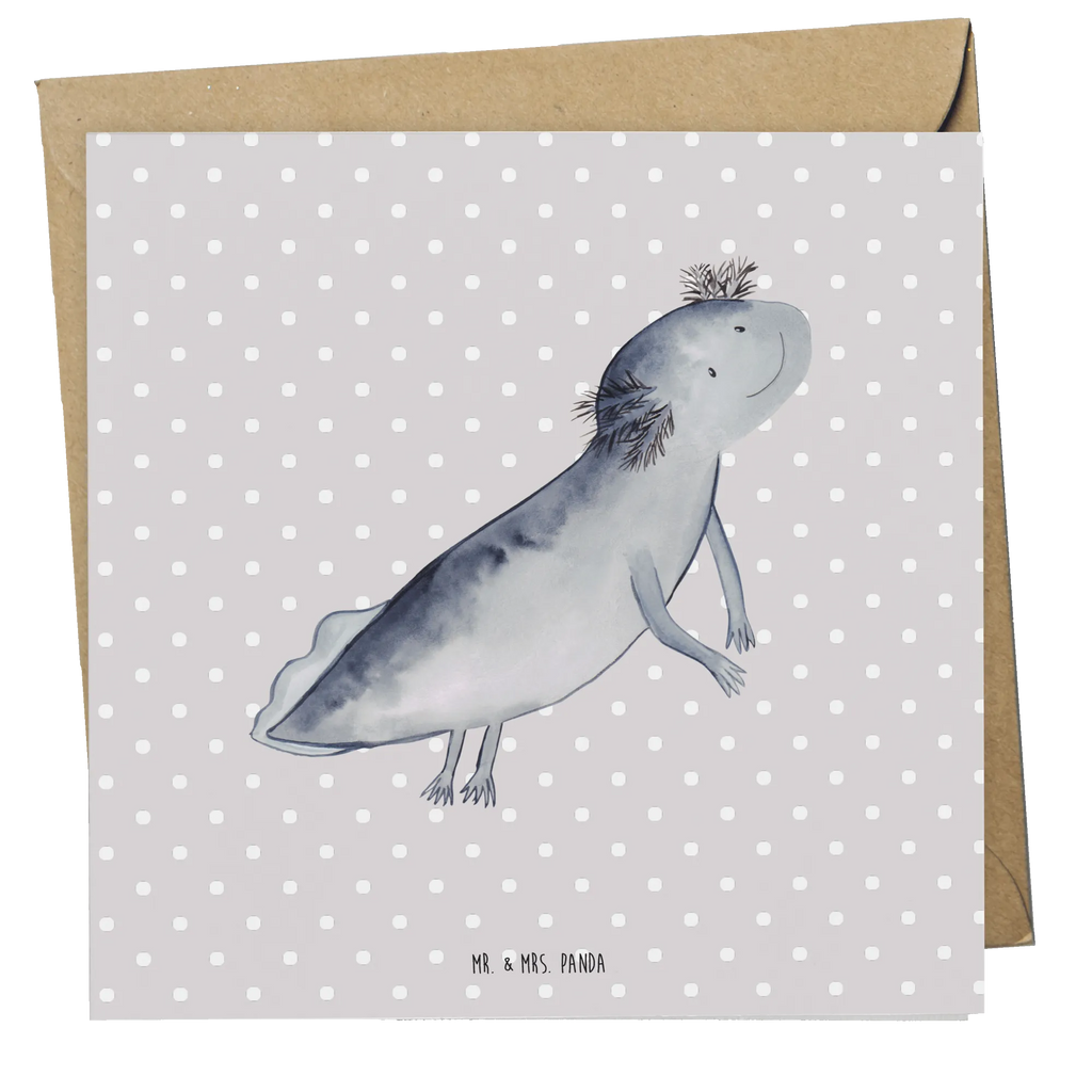 Deluxe Card axolotl To swim Karte, Einladungskarte, Geburtstagskarte, Glückwunschkarte, Hochwertige Klappkarte, Grußkarte, Hochwertige Grußkarte, Hochzeitskarte, Klappkarte, Axolotl, Molch, Lurch, Probleme, Lurche, Axolot, Lösungen, Motivation, Problem, Schwanzlurch
