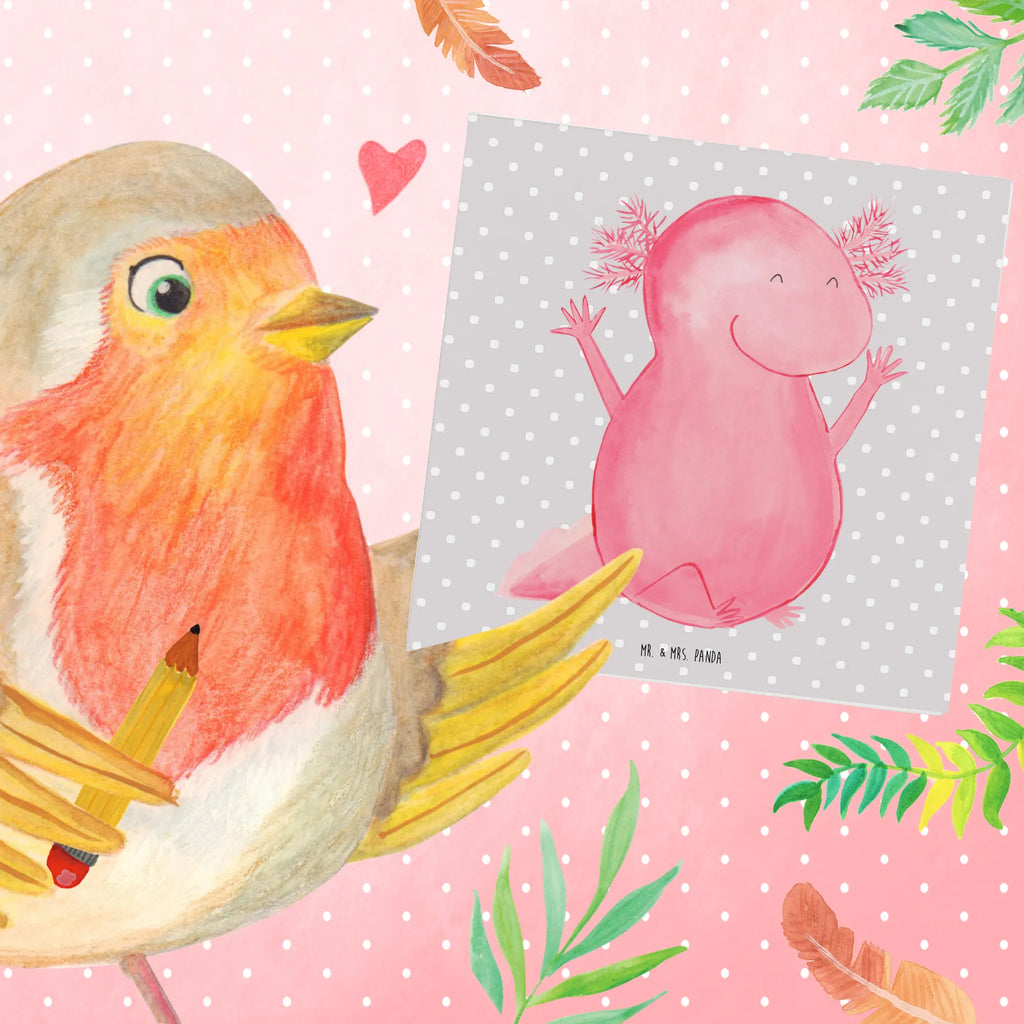 Deluxe Card axolotl Hooray Karte, Einladungskarte, Hochwertige Klappkarte, Hochzeitskarte, Klappkarte, Glückwunschkarte, Grußkarte, Hochwertige Grußkarte, Geburtstagskarte, Axolotl, Molch, Lurch, Zufriedenheit, fröhlich, Freude, Schwanzlurch, Lurche, Axolot, Motivation, Spaß