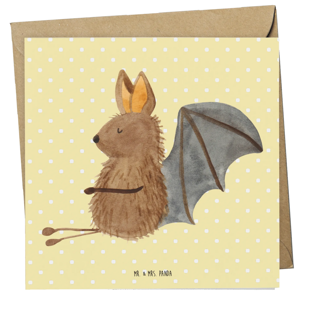 Deluxe Karte Fledermaus Sitzen Grußkarte, Klappkarte, Glückwunschkarte, Hochzeitskarte, Hochwertige Grußkarte, Karte, Einladungskarte, Geburtstagskarte, Hochwertige Klappkarte, Tiermotive, Gute Laune, lustige Sprüche, Tiere, Fledermäuse, Fledermaus, Motivation, entspannen