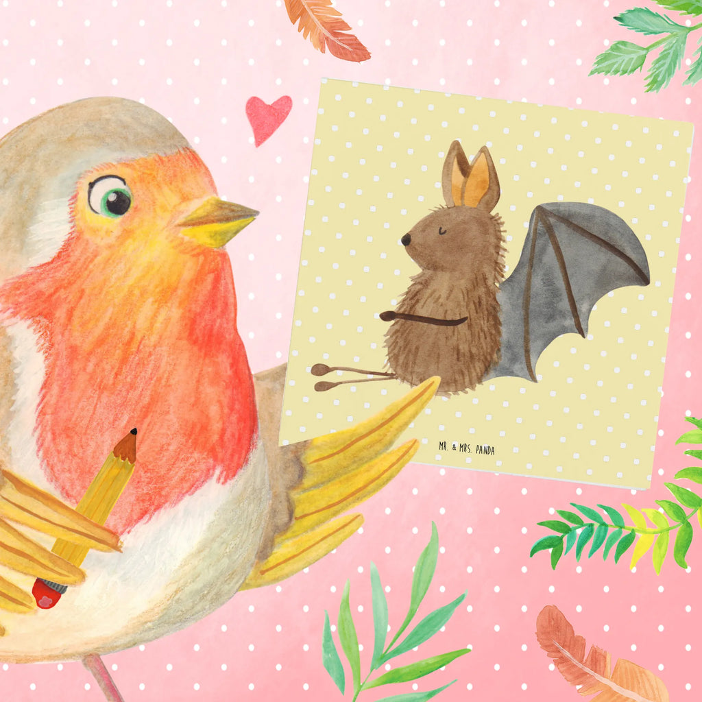 Deluxe Karte Fledermaus Sitzen Grußkarte, Klappkarte, Glückwunschkarte, Hochzeitskarte, Hochwertige Grußkarte, Karte, Einladungskarte, Geburtstagskarte, Hochwertige Klappkarte, Tiermotive, Gute Laune, lustige Sprüche, Tiere, Fledermäuse, Fledermaus, Motivation, entspannen